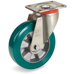 Колесо поворотное, диаметр 160мм, грузоподъемность 550кг, полиуретан TR- ROLL, алюминий