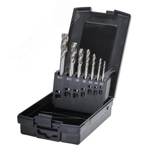 Набор метчиков машинных M3 -M12 HSSE DIN371/376 (спиральный, C/2,5P, R35) 7 предметов