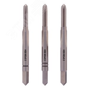 Метчик М 3,0х0,5 (Комплект 3шт) DIN352 HSS-G 6h 40мм a=2,7