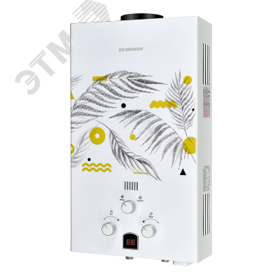 Водонагреватель газовый Edisson ECO GD E 20 GD Каннская ветвь 10 л/мин с электророзжигом