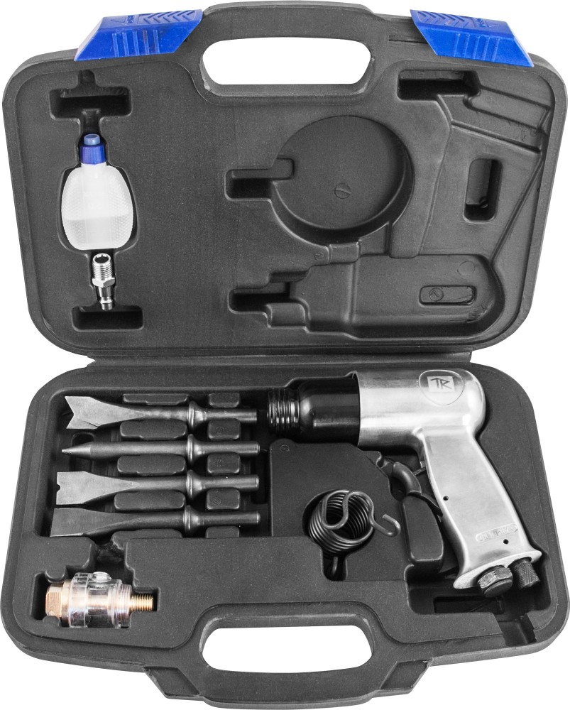 AHK9150 Молоток пневматический 150 мм в наборе с насадками, 9 предметов