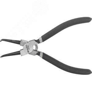 IRBP180 Щипцы загнутые 90° для стопорных колец с ПВХ рукоятками, сжим, 180 мм, 12-65 мм