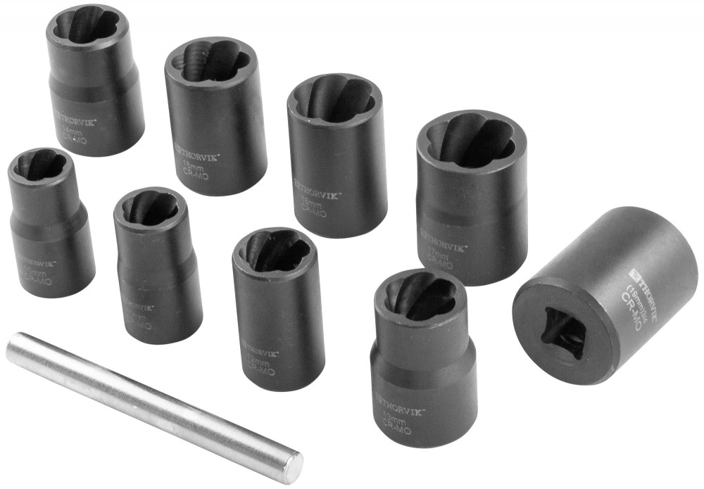 BESS3810 Набор головок торцевых спиральных для поврежденного крепежа 3/8"DR, 10-19 мм, 10 предметов