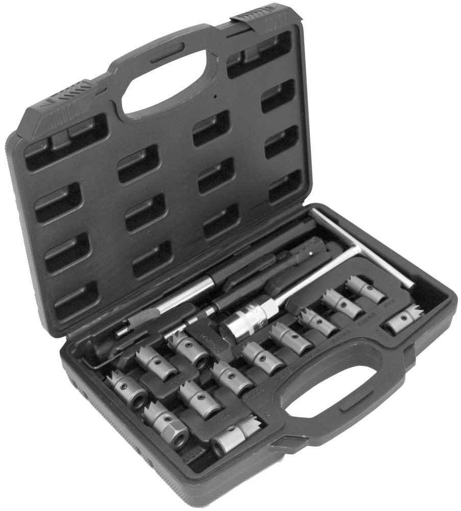 DICS17 Набор для восстановления посадочных отверстий дизельных форсунок, 17 предметов