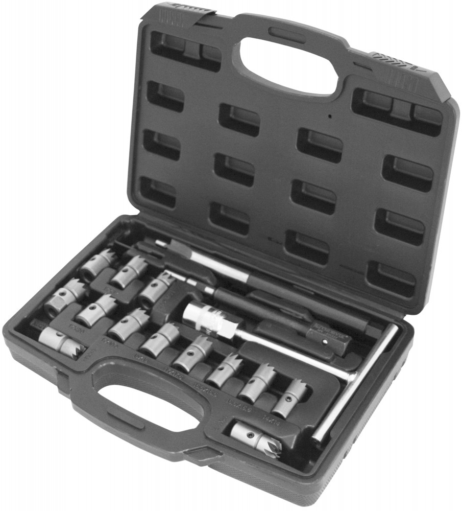 DICS17 Набор для восстановления посадочных отверстий дизельных форсунок, 17 предметов