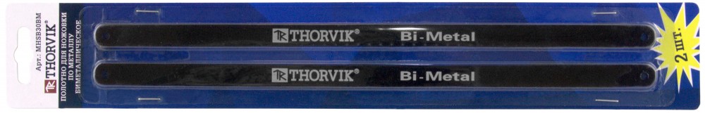 MHSB30BM Полотно для ножовки по металлу биметаллическое, 300 мм, 24 зуба на дюйм, 2 шт.