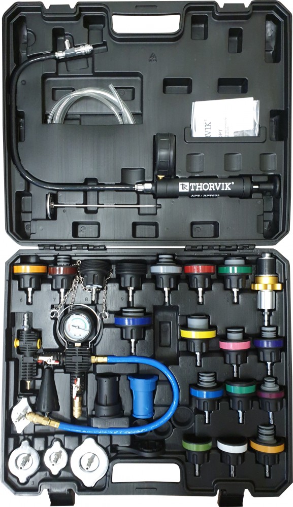 RPTS33 Набор для проверки герметичности системы охлаждения, 33 предмета