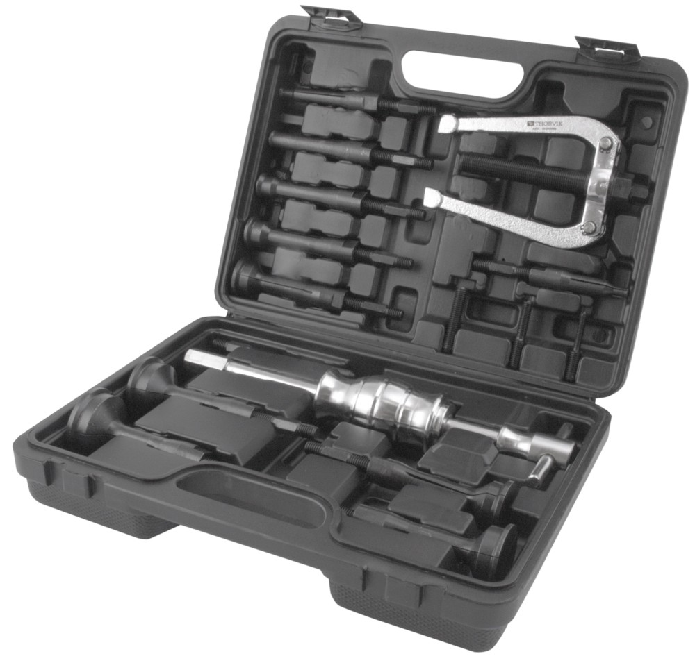 SHIPS858 Съемник подшипников с цанговыми захватами за внутреннюю обойму и обратным молотком в наборе, диапазон захватов 8-58 мм