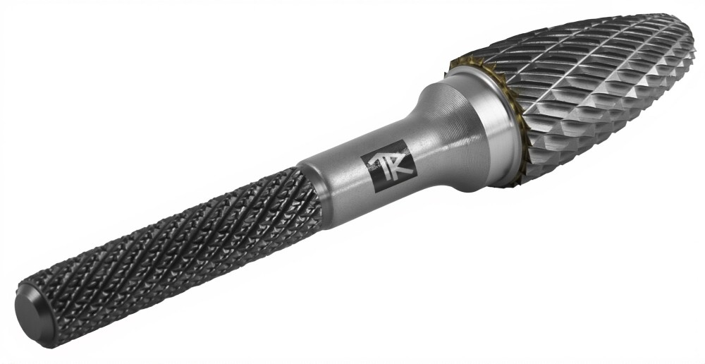 TRRBF08180663-2  Борфреза твердосплавная гиперболическая, тип F, 8 мм, двойная насечка, в боксе