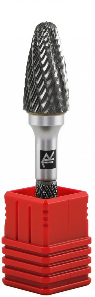 TRRBF10200665-2  Борфреза твердосплавная гиперболическая, тип F, 10 мм, двойная насечка, в боксе