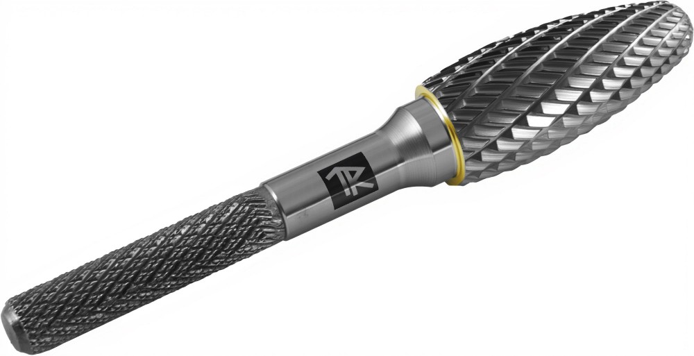 TRRBH06180663-2 Борфреза твердосплавная пламевидная, тип H, 6 мм, двойная насечка, в боксе