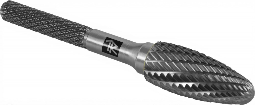 TRRBH12320677-2  Борфреза твердосплавная пламевидная, тип H, 12 мм, двойная насечка, в боксе