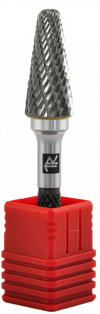 TRRBL10250670-2  Борфреза твердосплавная коническая с радиусным торцом, тип L, 10 мм, двойная насечка, в боксе