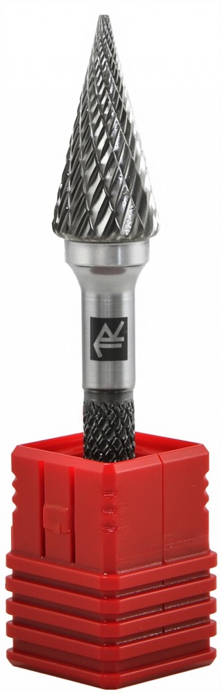 TRRBM10200665-2  Борфреза твердосплавная коническая, тип M, 10 мм, двойная насечка, в боксе