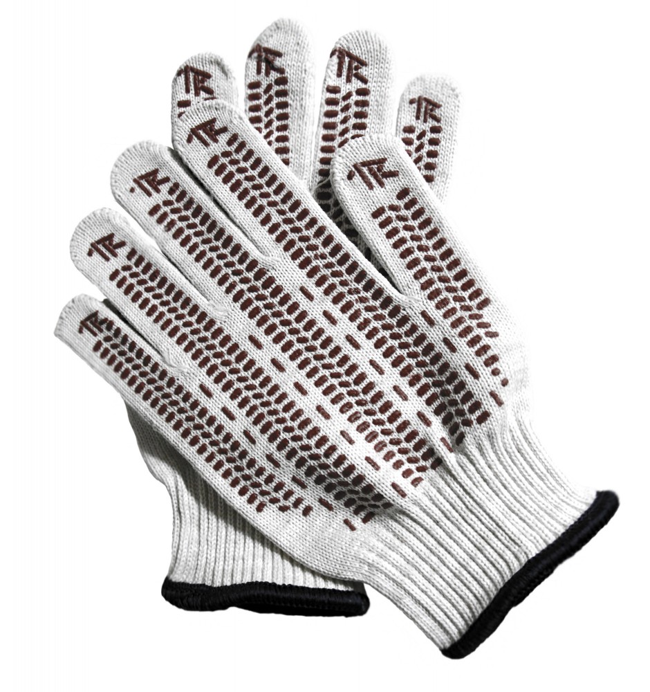 TRV-2-5510 Перчатки трикотажные Thorvik с точечным полимерным покрытием, модель Экстра, х/б, 10 класс вязки, размер 10