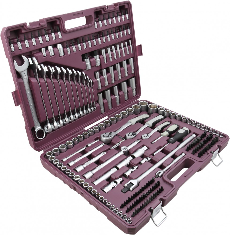 TS217 Набор инструмента универсальный 1/4", 3/8", 1/2"DR, 217 предметов