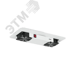 Блок вент для настенных шкафов серии TWC TWA 2 вентилятора без шнура серый