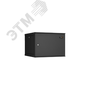 Шкаф настенный разборный 19', 9U, цельнометаллическая дверь, Ш600хВ436хГ600мм, 2 пары монтажных направляющих, черный