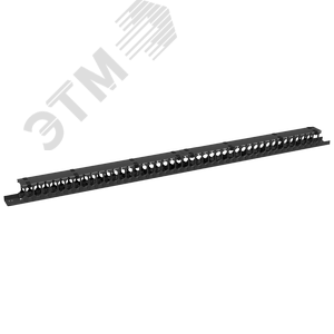 Органайзер кабельный вертикальный, 47U, для шкафов серий TFR-R, TFI-R и TFA, Ш97хГ110мм, металлический, с пластиковыми пальцами, с крепежом, цвет черн