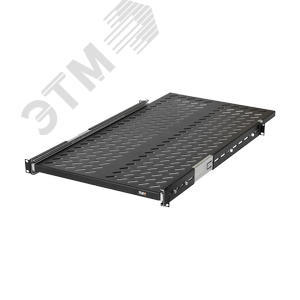 Полка выдвижная 19д Ш418хГ800мм для шкафа и стойки глубиной 1000мм черная