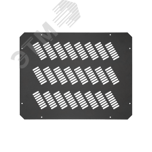 Заглушка проема вентиляторного блока перфорированная 490х 380х1мм черная