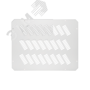 Заглушка проема вентиляторного блока перфорированная 490х380х1мм серая