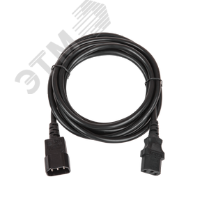 Кабель питания TLK, вход - разъём C14 (IEC 60320) , выход - разъём C13 (IEC 60320), 3x1мм2, 1.8 м, 250В 10A, черный