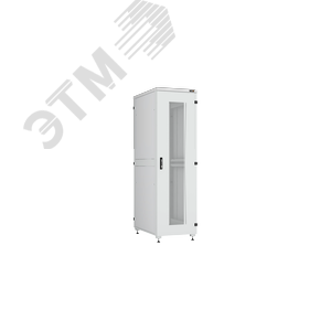 Шкаф напольный серии Lite II 19', 42U, перфорированные передняя и задняя двери с ручкой и замком, боковые двухуровневые цельнометаллические панели, ос