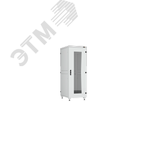 Шкаф напольный 19д 33U серии Lite II, стеклянная дверь, цельнометаллические двухуровневые стенки и задняя дверь, Ш600хВ1641хГ800мм, в разобранном виде