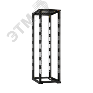 Стойка монтажная 19д 47U Ш600xВ2217xГ800мм с крышей в разобранном виде черный