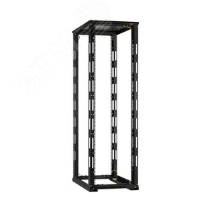 Стойка монтажная 19д 42U Ш600xВ1995xГ800мм с крышей в разобранном виде черный