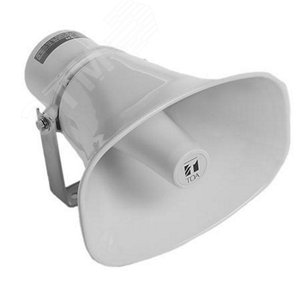 Громкоговоритель рупорного типа наружного исполнения, 15 Вт, 8 Ом, 280-10 000 Гц, 112 дБ/Вт/м, алюминиевый рупор