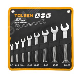 Набор рожковых ключей, 6-22 мм, 8 предметов TOLSEN TT15891