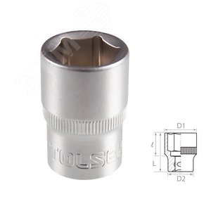 Головка торцевая стандартная шестигранная 1/2", 17 мм TOLSEN TT16517