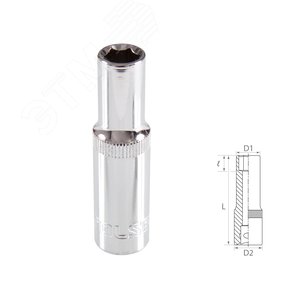 Головка торцевая глубокая шестигранная 3/8", 11 мм TOLSEN TT16361