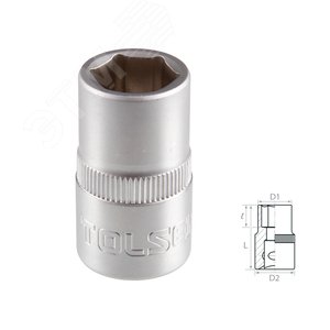 Головка торцевая стандартная шестигранная 1/2", 13 мм TOLSEN TT16513