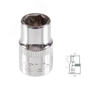 Головка торцевая стандартная шестигранная 3/8", 9 мм TOLSEN TT16309