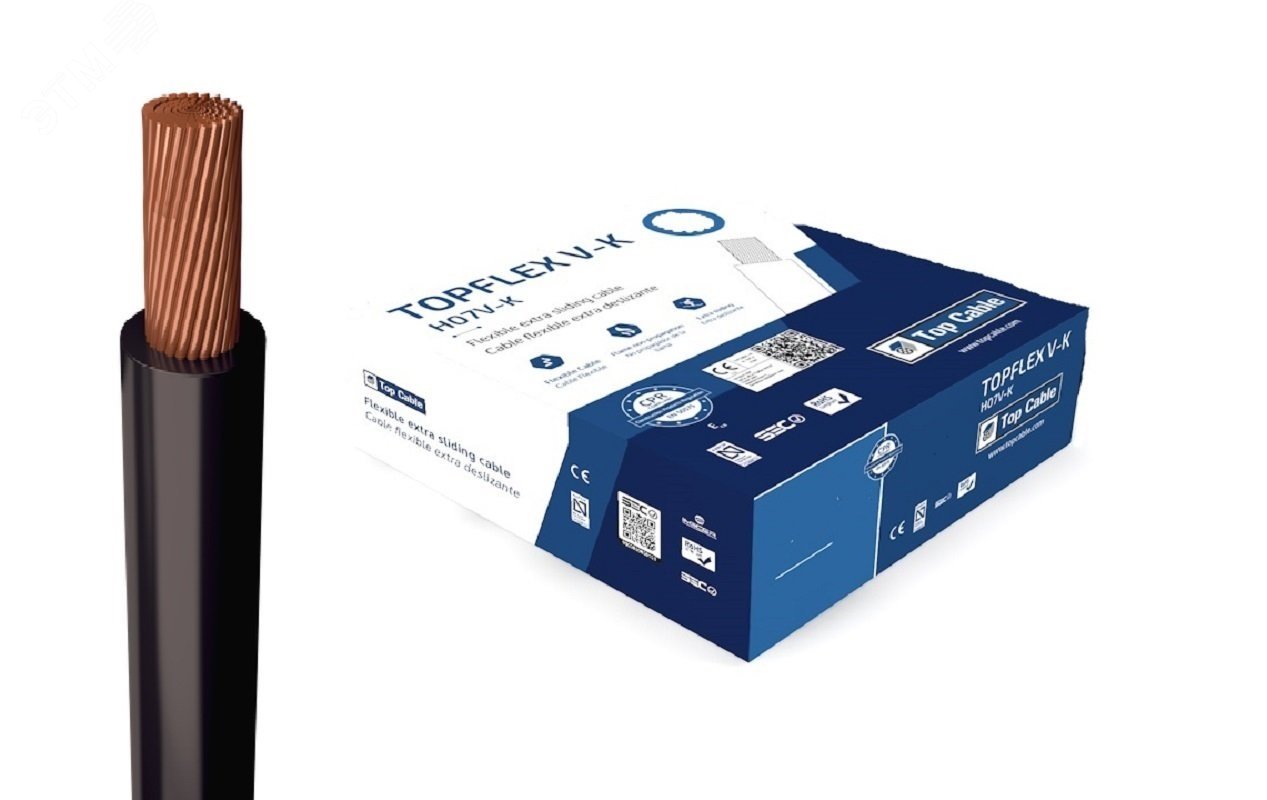 Провод силовой TOPFLEX V-K H05V-K 1х1 темно синий