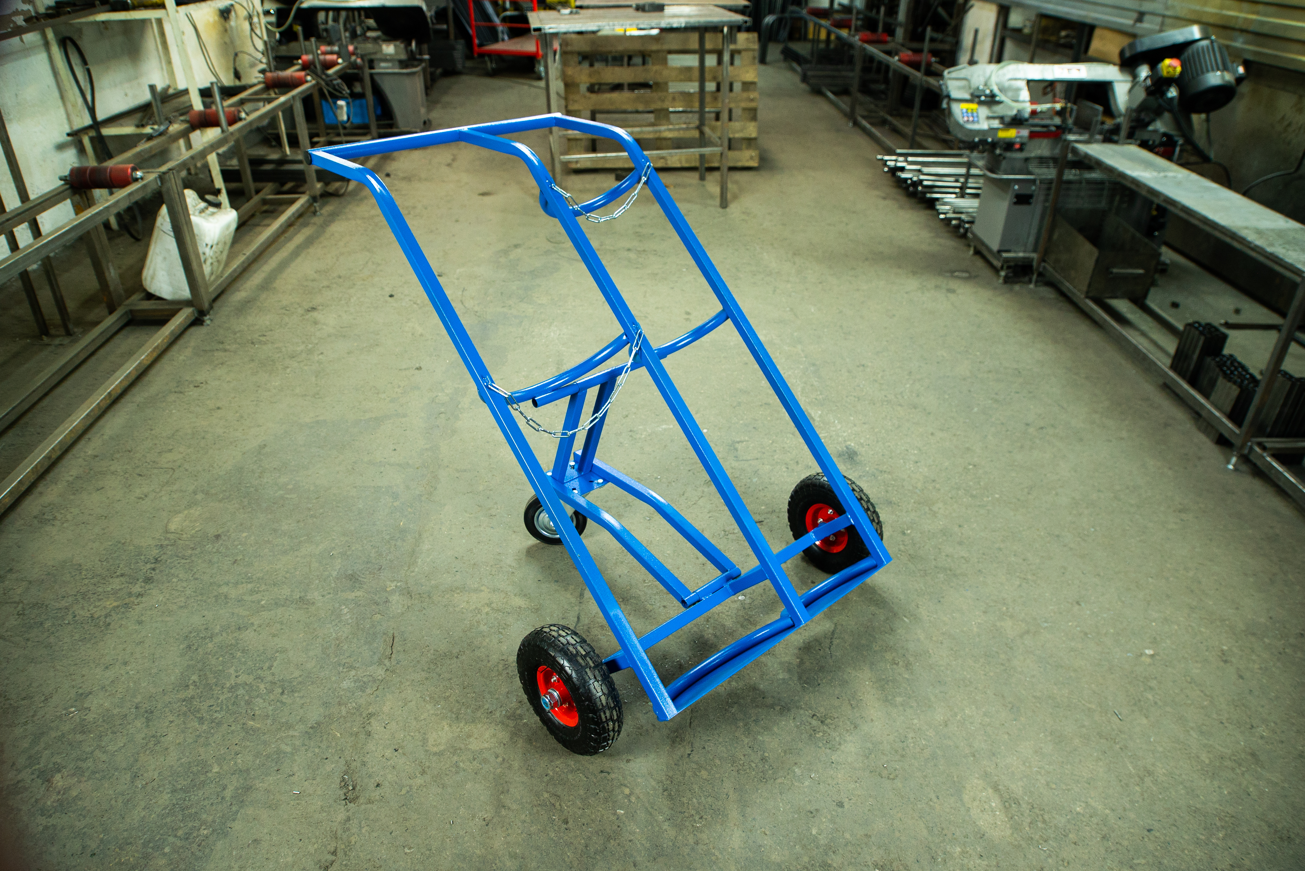 Тележка для баллонов пропан + кислород TOR ТГК-П, 2 баллона (250 пневмо+160поворотное)