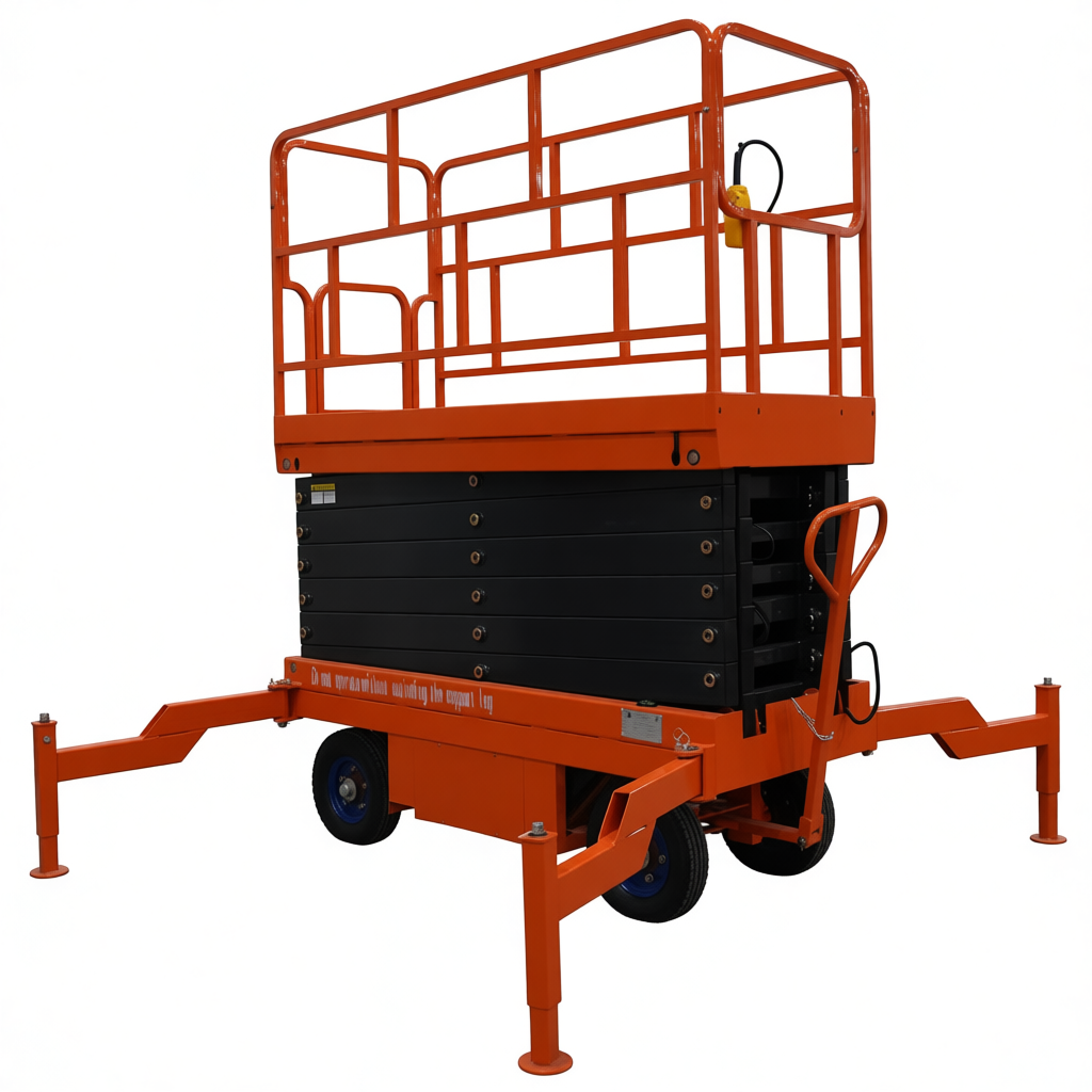 Подъемник ножничный передвижной 500 кг 9/11 м TOR SJY-0,5-9 AC 380В сетевой (G)