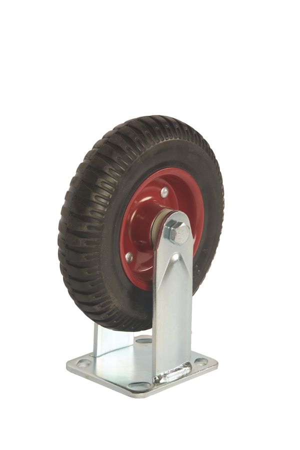 Колесо большегрузное неповоротное PF 200 200 мм резина с протектором (F)