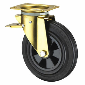 Колесо поворотное SCb63K 160 мм с тормозом