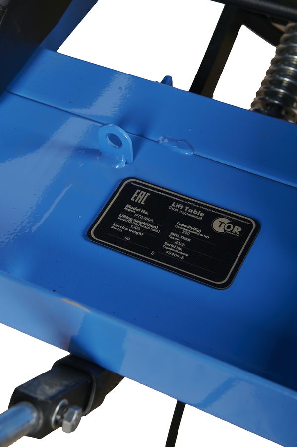 Стол подъемный передвижной 350 кг 360-1300 мм (905х500 мм) TOR PTS350A