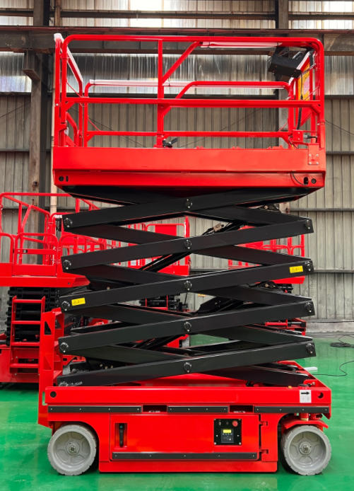 Подъемник ножничный самоходный с выдвижной платформой 230 кг 6/8 м TOR AMSL0608 DC аккумуляторный
