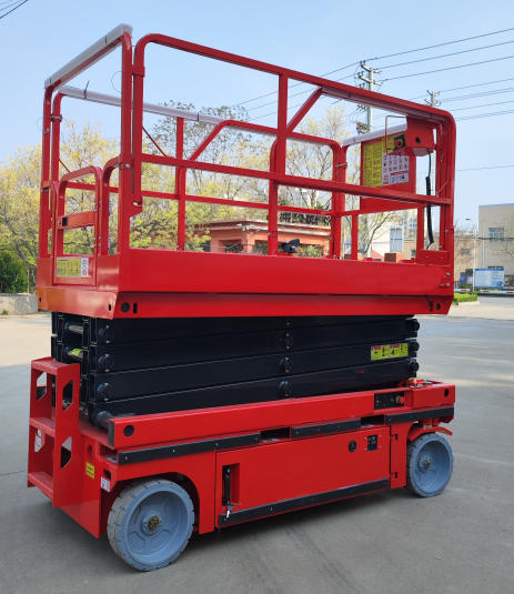 Подъемник ножничный самоходный с выдвижной платформой 450 кг 8/10м TOR AMSL0810 DC аккумуляторный