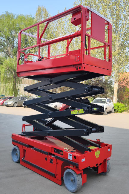Подъемник ножничный самоходный с выдвижной платформой 450 кг 8/10м TOR AMSL0810 DC аккумуляторный