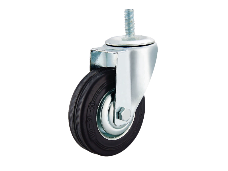 Колесо поворотное SCt 80 200 мм резина с болтом (N)