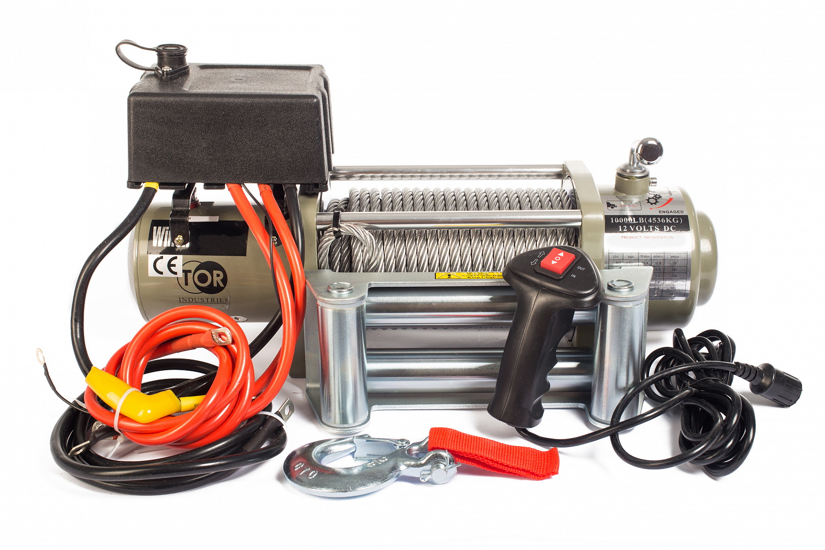 Лебедка автомобильная электрическая 5443кг 28м 12В TOR S12000 BASE