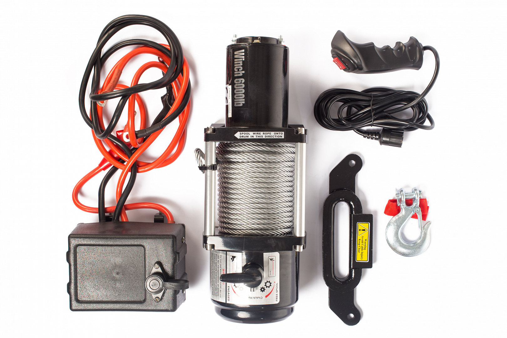 Лебедка автомобильная электрическая 2720кг  20м 12В TOR P6000