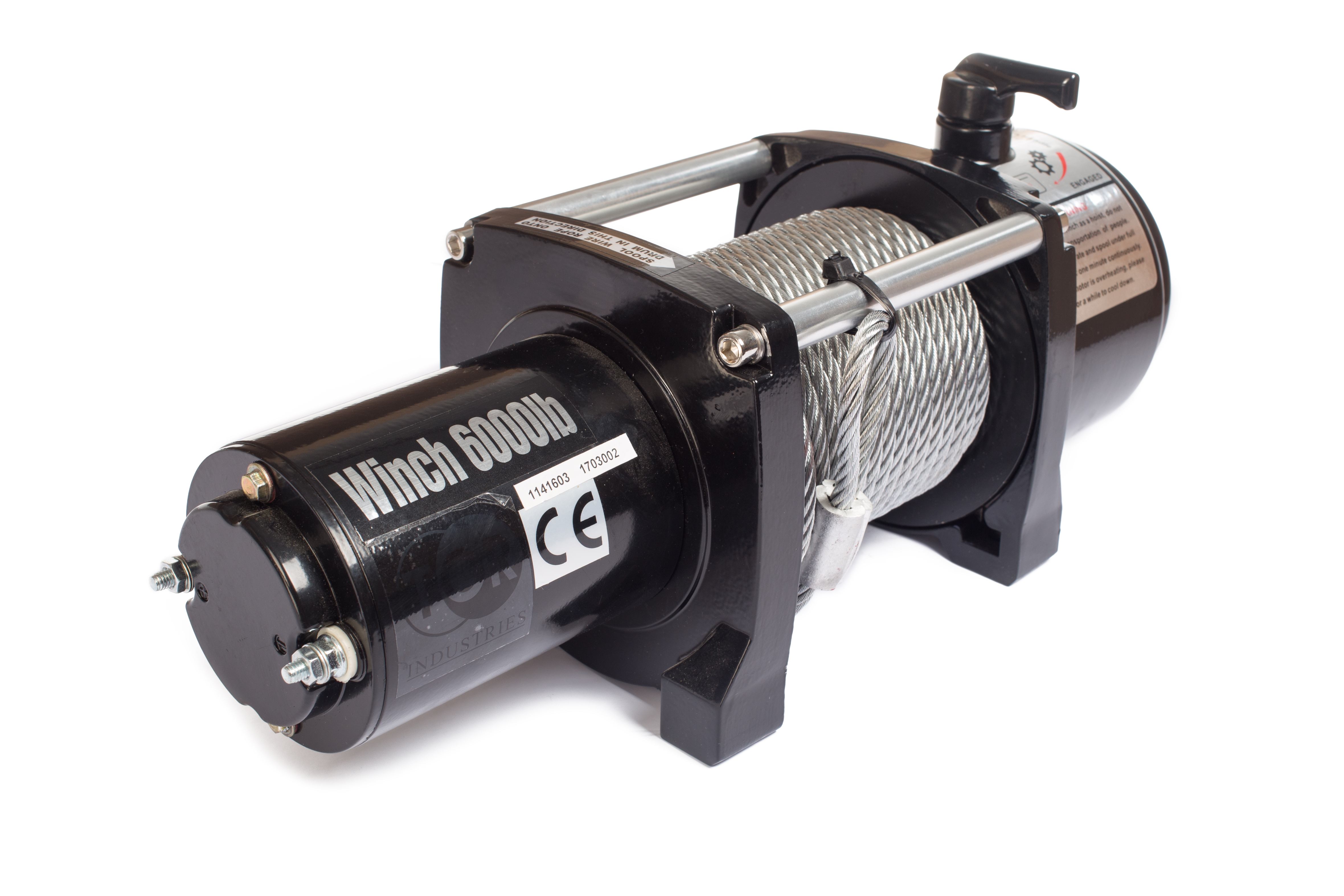 Лебедка автомобильная электрическая 2720кг  20м 12В TOR P6000